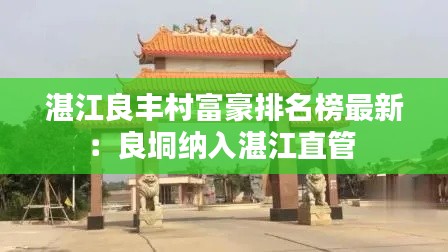 湛江良丰村富豪排名榜最新：良垌纳入湛江直管 