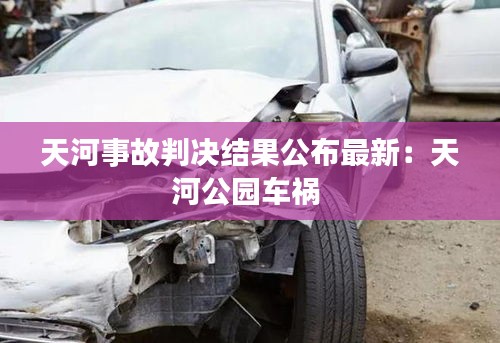 天河事故判决结果公布最新：天河公园车祸 
