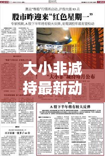 大小非减持最新动态今日重磅发布！
