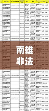 南雄非法融资案最新进展，涉案人员名单揭秘