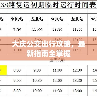 大庆公交出行攻略，最新指南全掌握