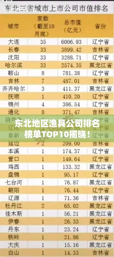 东北地区渔具公司排名榜单TOP10揭晓！