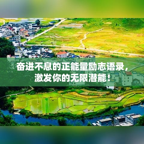 奋进不息的正能量励志语录，激发你的无限潜能！