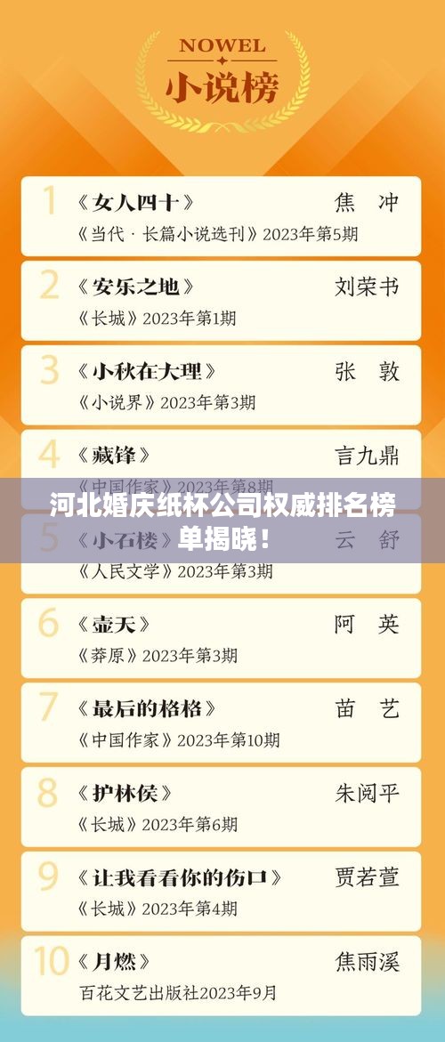 河北婚庆纸杯公司权威排名榜单揭晓！