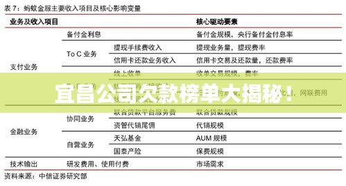 宜昌公司欠款榜单大揭秘！