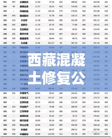 西藏混凝土修复公司排名揭晓，权威榜单，专业企业一览无余！