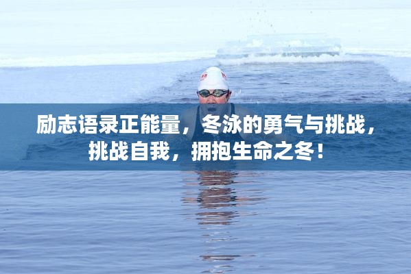 励志语录正能量，冬泳的勇气与挑战，挑战自我，拥抱生命之冬！