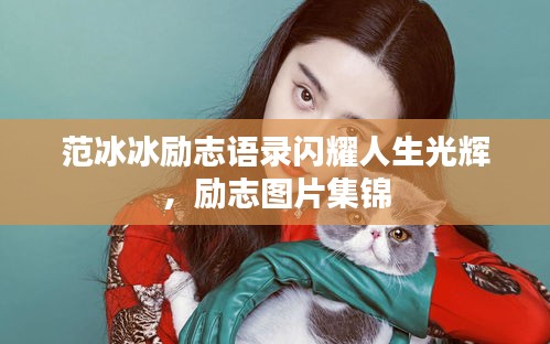 范冰冰励志语录闪耀人生光辉，励志图片集锦